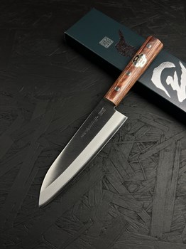 Kanetsune Seki Нож кухонный Сантоку 165/289 мм Shirogami 2, SUS410 - фото 15241