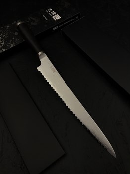 SHIZU HAMONO Нож kухонный Хлебный 245/380 мм High Carbon, Molybdenum Vanadium AUS8, SUS410 - фото 16205