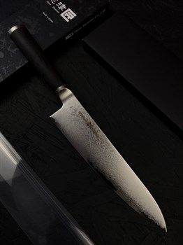 SHIZU HAMONO Нож кухонный Гюйто (шеф) 210/340 мм High Carbon, Molybdenum Vanadium AUS8, SUS410 - фото 16218
