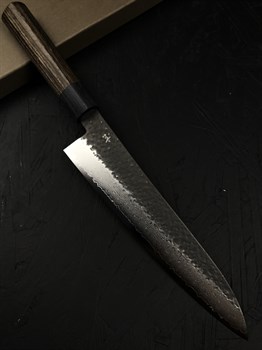 SHIZU HAMONO Нож кухонный Гюйто (шеф) 210/352 мм VG10, SUS410 Damascus - фото 16373