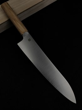 SHIZU HAMONO Нож кухонный Сантоку 181/310 мм AUS8, SUS1A-1 - фото 16561