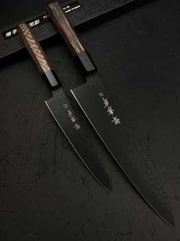 Sakai Takayuki Набор из 2-x кухонных ножей: Гюйто (шеф) + Петти (универсальный) VG-10 - фото 19281