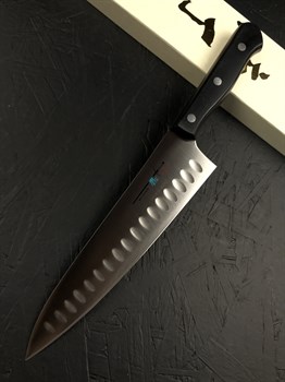 INOGUCHI Нож кухонный  Гюйто (шеф) с воздушными подушками 200/320 мм Molybdenum Vanadium - фото 23418