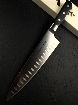 INOGUCHI Нож кухонный  Гюйто (шеф) с воздушными подушками 203/325 мм Molybdenum Vanadium - фото 23463