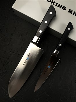 INOGUCHI Подарочный набор из 2-х кухонных ножей: Петти (универсальный) + Сантоку - фото 23571