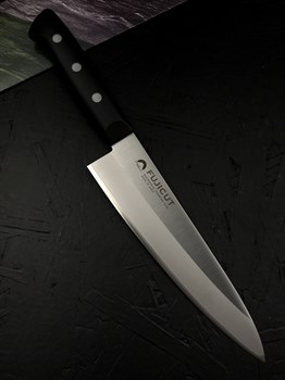 Fujitora Нож кухонный Сантоку 182/305 мм Molybdenum Vanadium, Stainless steel - фото 23886