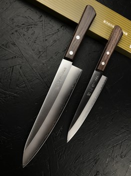 Kanetsugu Special Offer Набор из 2-х кухонных ножей: Петти (универсальный) + Гюйто  AUS-8, SUS410 - фото 24816