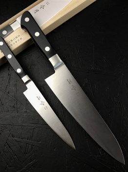 Fujitora Набор из 2-х кухонных ножей: Гюйто (шеф) + Петти (универсальный) Molybdenum Vanadium - фото 24896