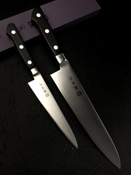 Fujitora Набор из 2-х кухонных ножей: Гюйто (шеф) + Петти (универсальный) VG-10, Stainless Steel - фото 24983