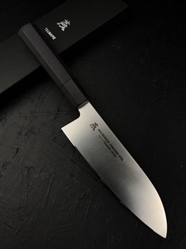 KATAOKA Нож кухонный Сантоку 170/305 мм Molybdenum Vanadium, Stainless Steel - фото 26012