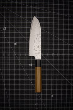 Yuta Katayama Нож Кухонный Сантоку 165/300 мм VG10 (Cobalt Alloy Stainless Steel) YUTA-SANTOKU-165/VG/ZL - фото 29149