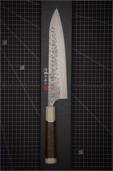 YU KUROSAKI Нож кухонный Гюито 210/360 мм R2(SG2) (Порошковая сталь) SHIZUKU WA YU KUROSAKI MAPPLE WITH WHITE GYUTO 210 - фото 29226