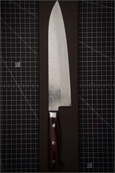Yoshimi Kato Нож Кухонный Гюйто 210/335 мм VG10/Mirror Damascus KATO-V10/210 - фото 32548