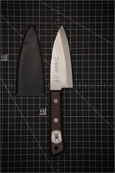 Kikusui Нож кухонный Деба 100/210 мм Molybdenum Vanadium P-105D - фото 34226