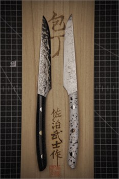 Takeshi Saji Подарочный набор из двух стейковых ножей 130/260 мм R2(SG2) (Порошковая сталь) Takeshi Saji ST/26