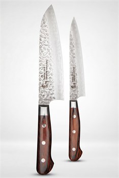 Sakai Takayuki  Подарочный набор в кейсе Сантоку/Петти VG-10/33 Layers Damascus 18008