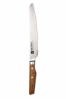 Un-Ryu Нож кухонный Хлебный 210/360мм VG-10/33 Layers Damascus UNR-06