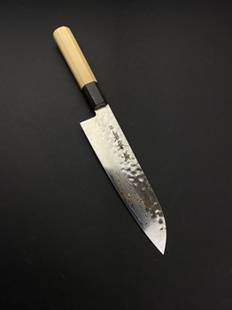 Sakai Takayuki Нож кухонный Сантоку 180/316 мм Damascus Hammered, Stainless Steel (45 слоёв) / AUS10 Alloy Core 07252 - фото 9575