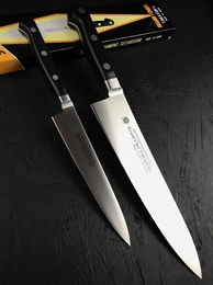 Sakai Takayuki Набор из 2-х кухонных ножей: Гюйто (шеф) + Петти (Универсальный) High Carbon, Stainless Steel
