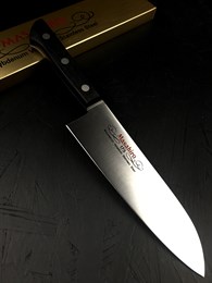 Masahiro MV black plywood Нож кухонный Сантоку 175/295 мм MBS-26