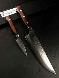 Sakai Takayuki Набор из 2-х кухонных ножей: Нож кухонный Шеф + Петти VG-10, Damascus