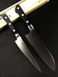 Fujitora Набор из 2-х кухонных ножей: Сантоку + Петти (универсальный) Molybdenum Vanadium