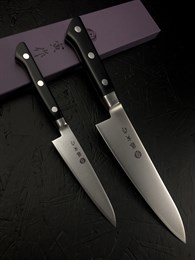 Fujitora Набор из 2-х кухонных ножей: Гюйто (шеф) + Петти (универсальный) VG-10, Stainless Steel