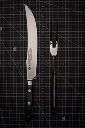 Sakai Takayuki Набор стейковый Нож/Вилка 240/350 мм Bohler-Uddeholm Top Class High Carbon 10130