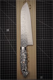 Takeshi Saji Нож кухонный Сантоку 180/315 R2(SG2) (Порошковая сталь) TCW-SANTOKU