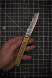 Higonokami Нож складной (Ryumai-Gold Dragon) 90/210 мм Aogami San-Mai 22-G