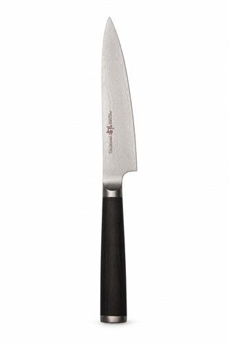 SHIZU HAMONO Нож кухонный Петти 130/245 мм AUS-8/SUS410 Damascus SM-1060