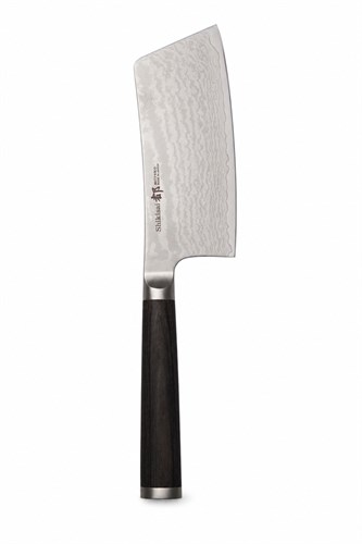 SHIZU HAMONO Нож кухонный Топорик 120/240 мм AUS-8/SUS410 Damascus SM-1069